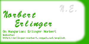 norbert erlinger business card